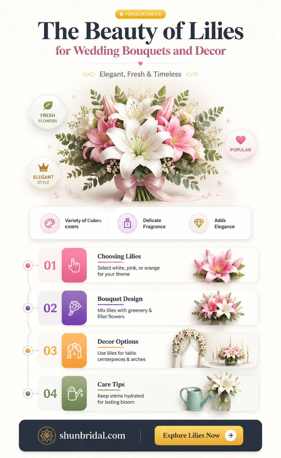are lilies appropriate for weddings