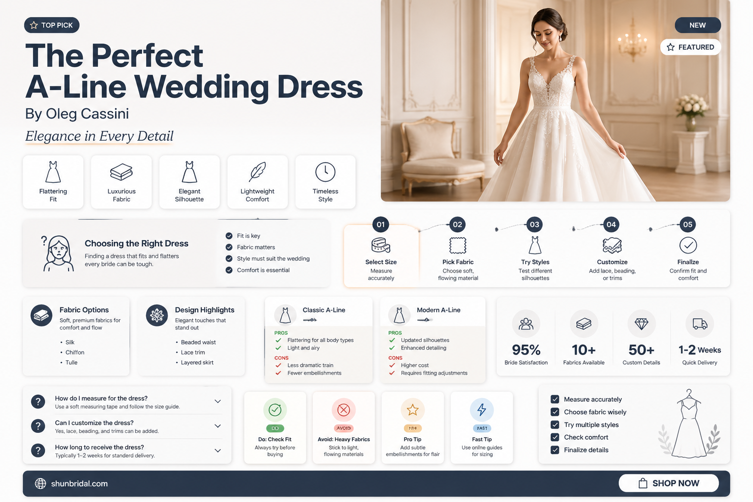 a-line oleg cassini wedding dress