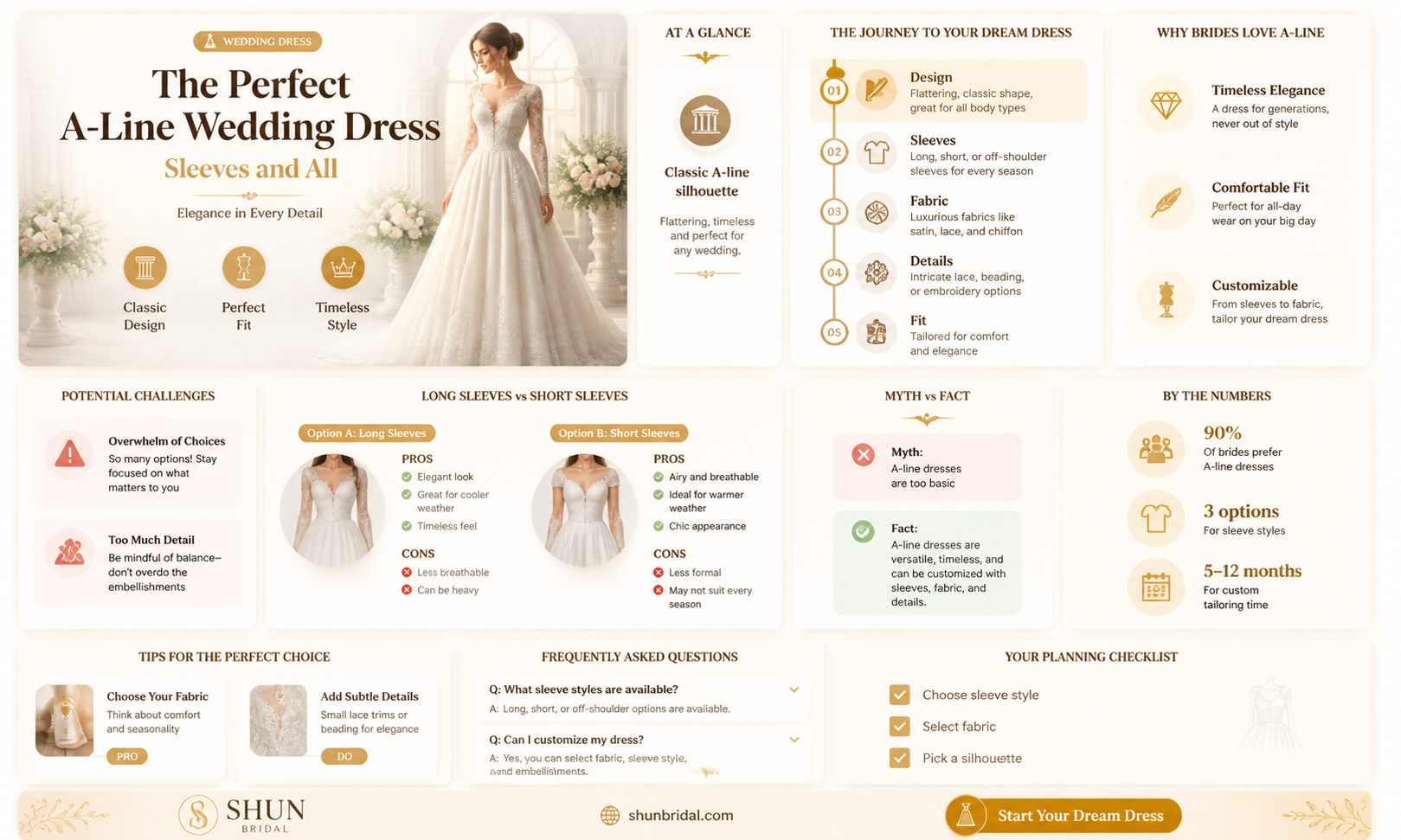 a-line wedding dress with sleeves