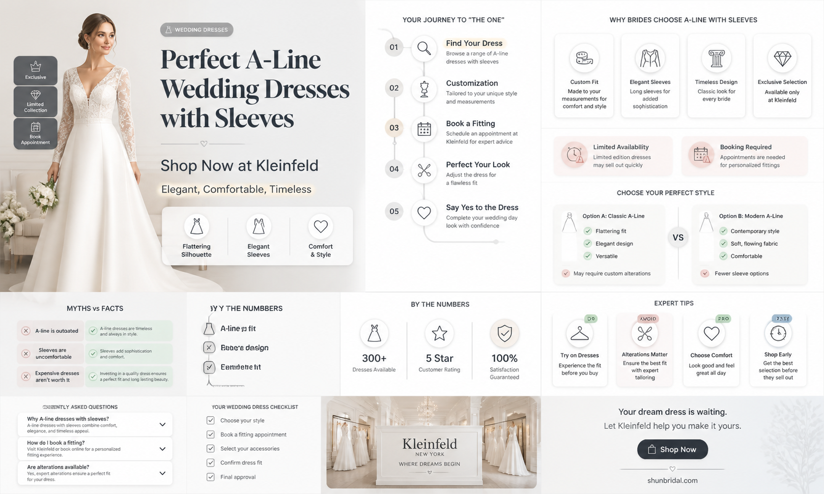 a-line wedding dress with sleeves kleinfeld