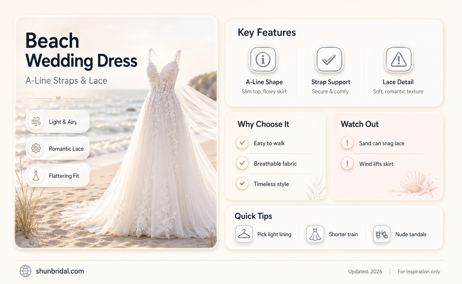 a-line straps backless court train lace beach wedding dress