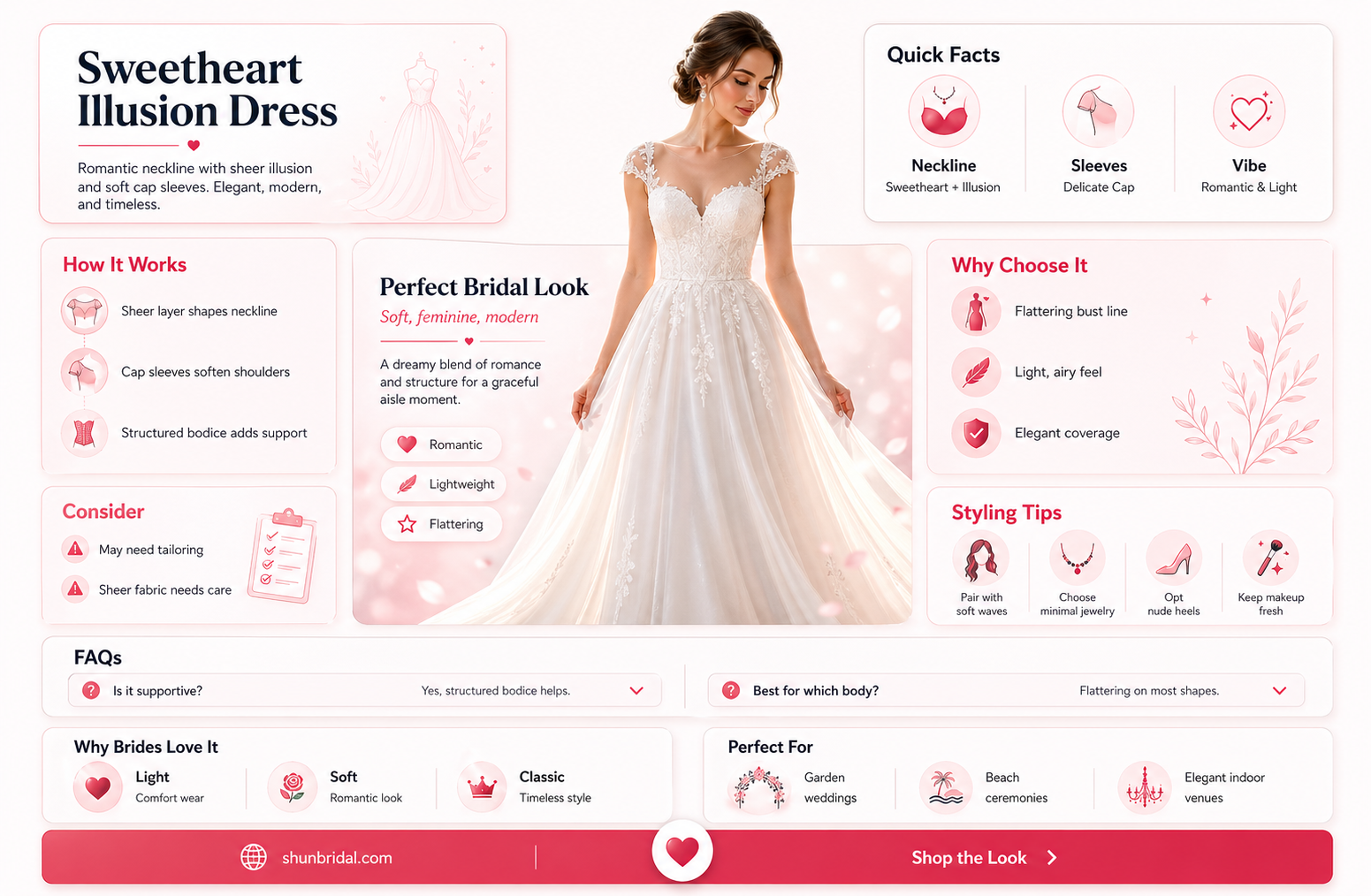a-line sweetheart illusion wedding dress with cap sleeves