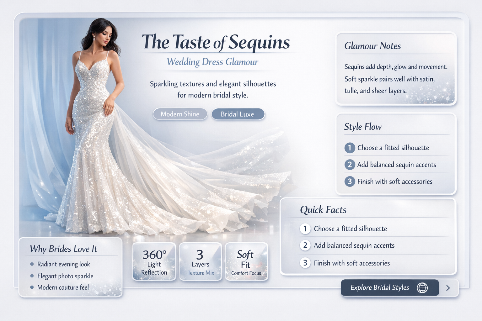 are sequins on a wedding dress tacky
