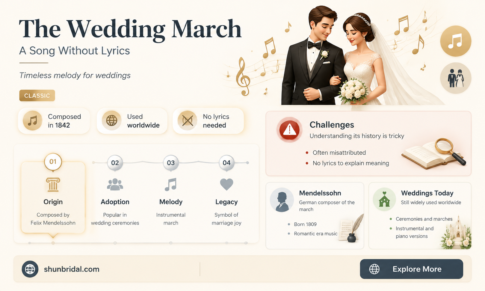 are there any words to the wedding march