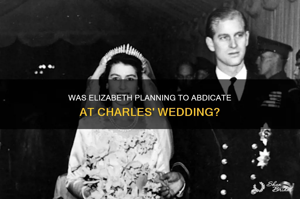was elizabeth going to step down at charles wedding