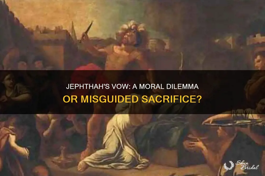 was jepthath wrong to make his vow