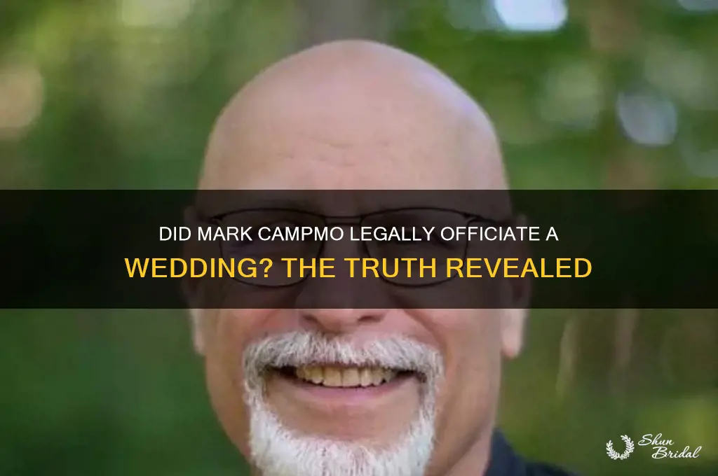 was mark campmo officiate a wedding