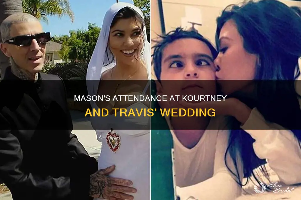 was mason at kourtney and travis wedding