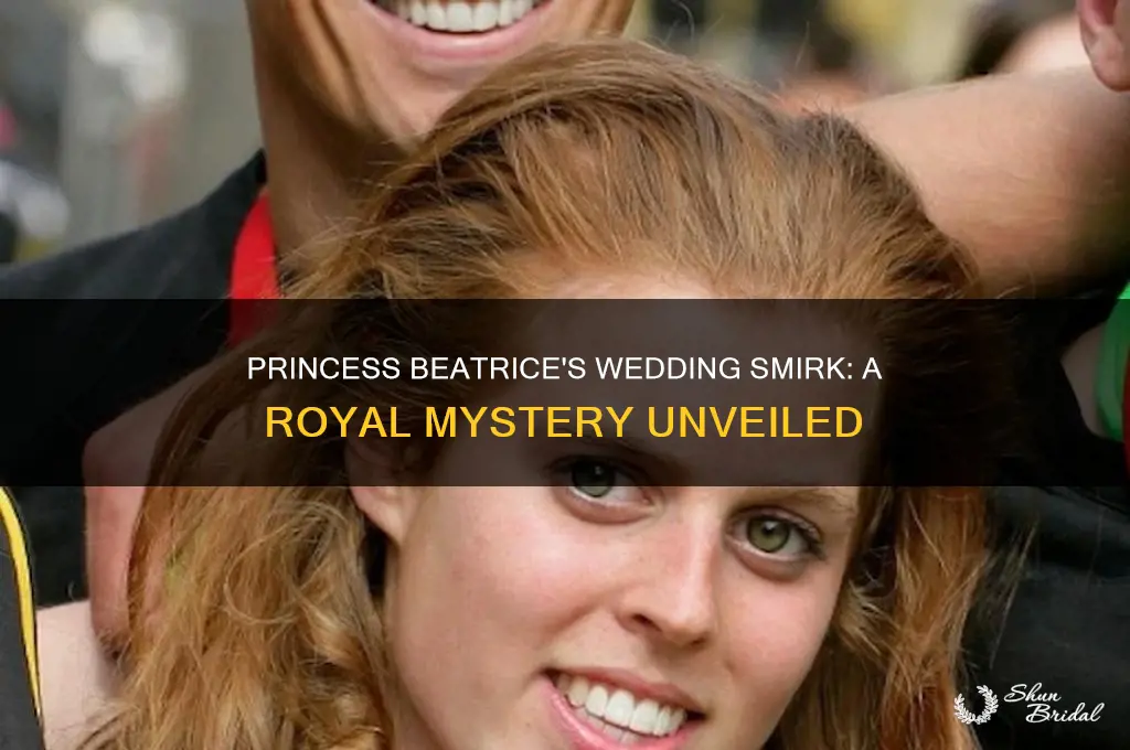 was princess beatrice smirking at wedding ceremony