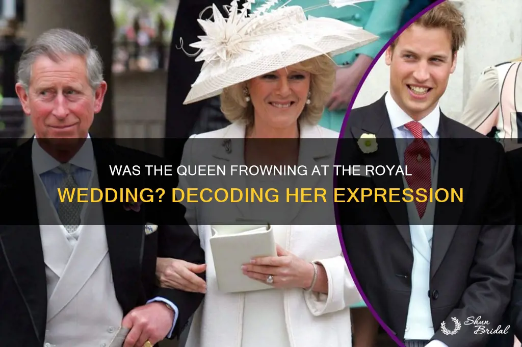 was the queen really frowning at the royal wedding
