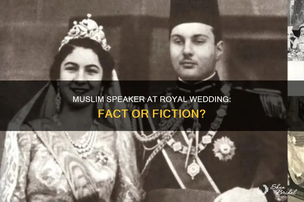 was there a muslim who spoke at the royal wedding