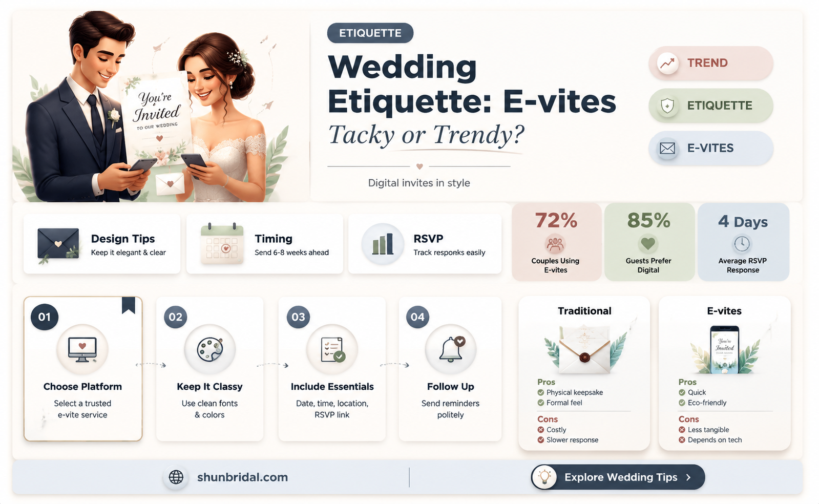 are e wedding invites tacky