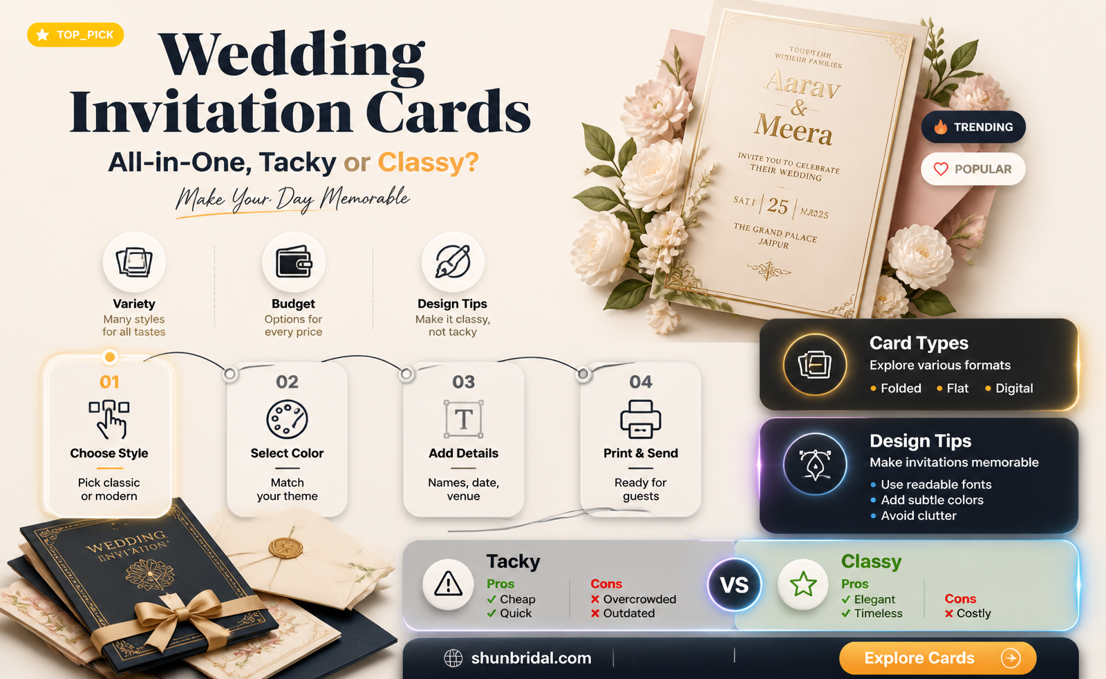 are all in one wedding invitations tacky