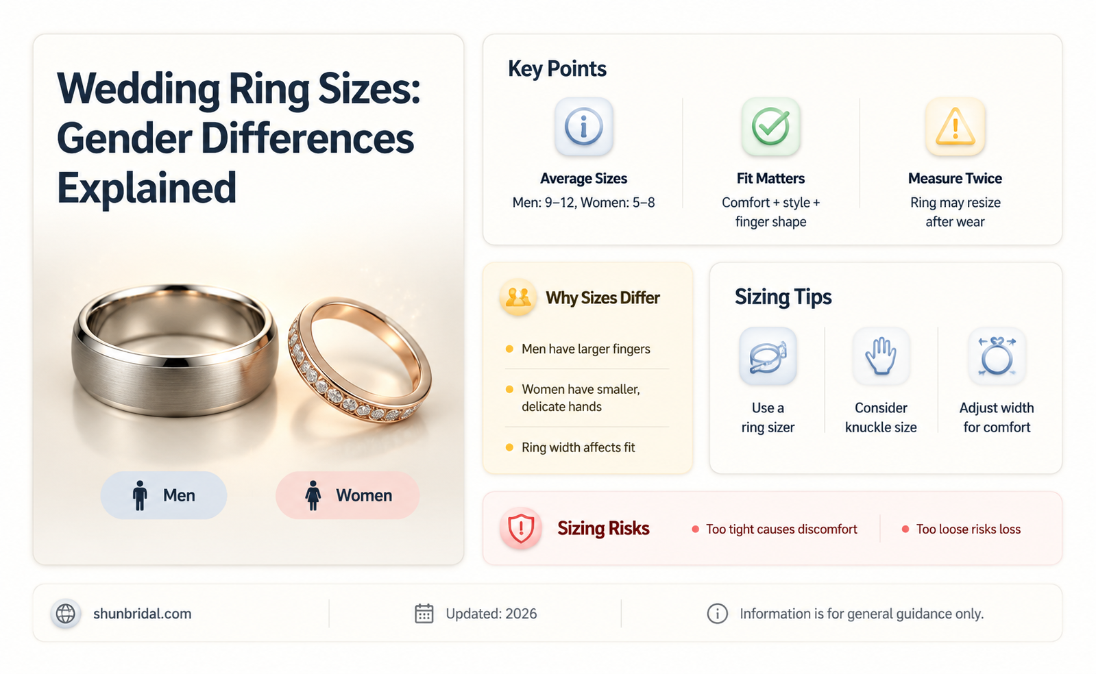 are mens wedding ring sizes the same as womens