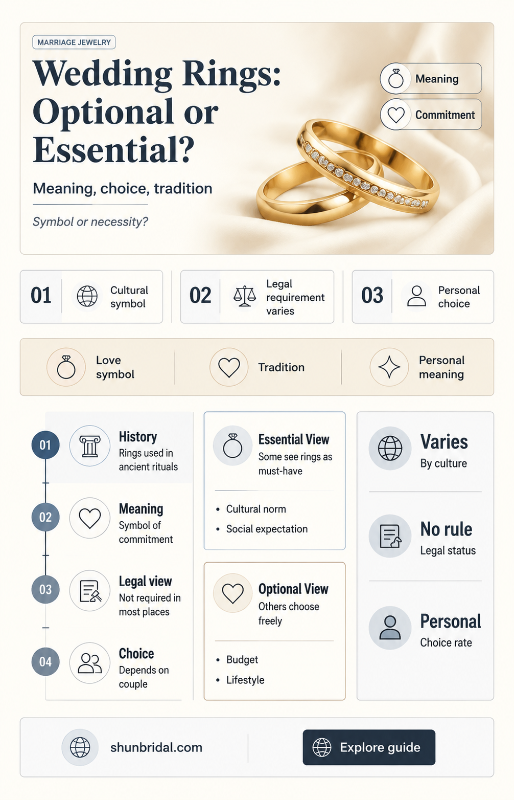 are the rings for the wedding optional