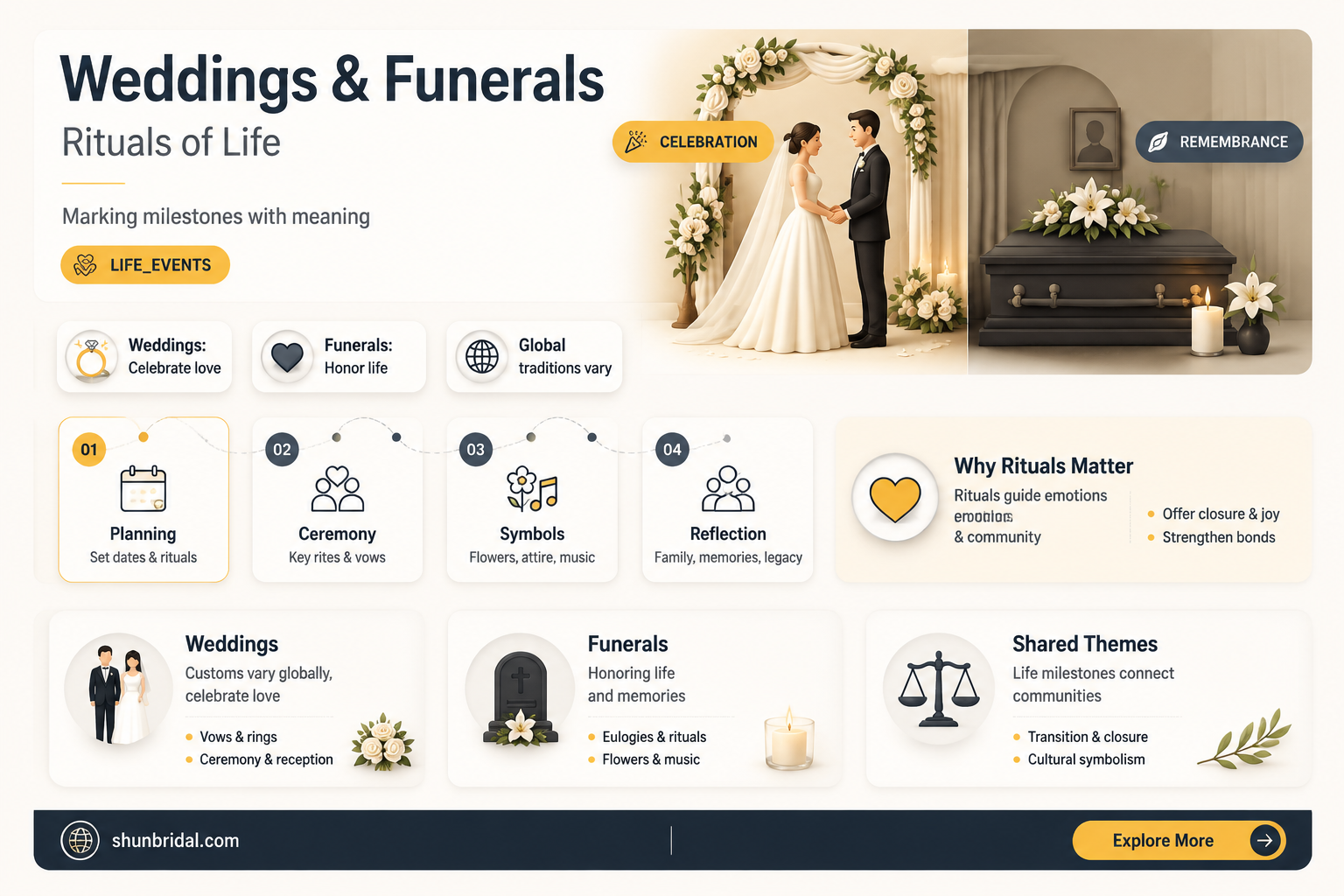 are funerals and weddings ceremonies