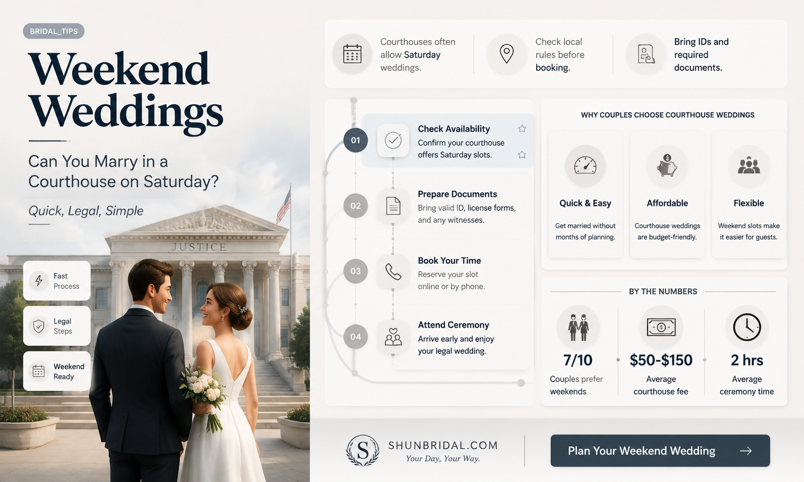 are courthouses available for saturday weddings