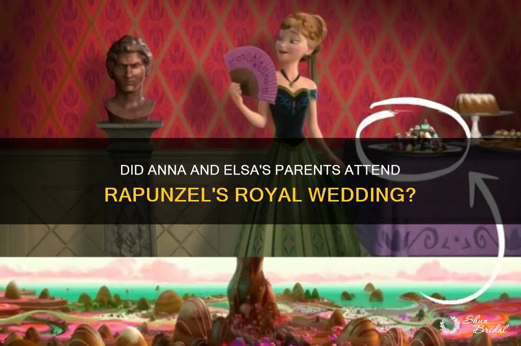 were anna and elsa parents going to rapunzel wedding