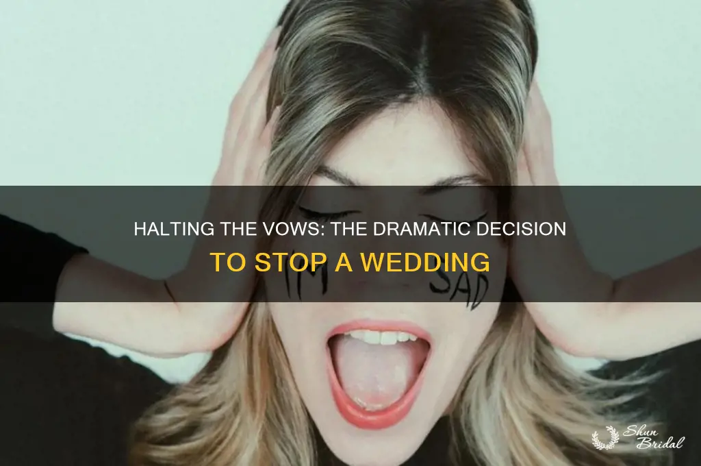 were going to stop a wedding