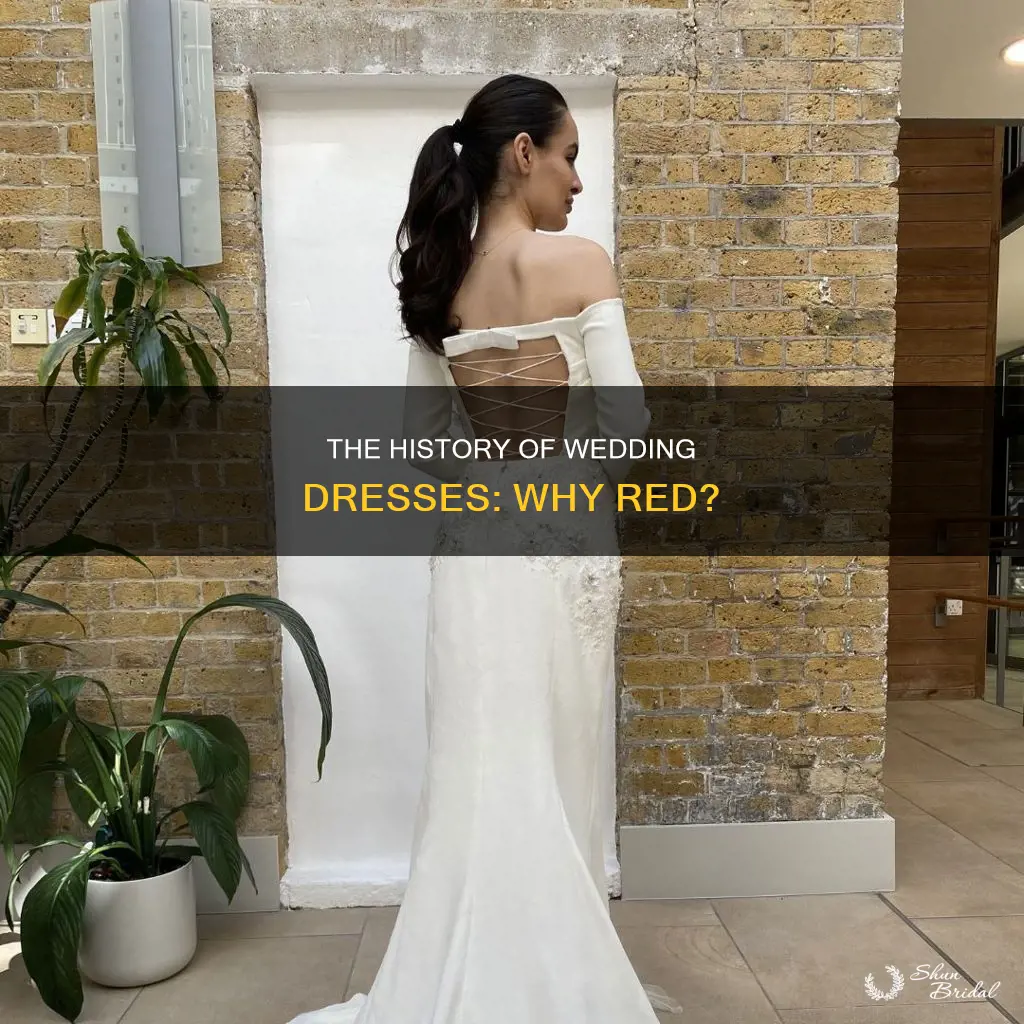 were wedding dresses red
