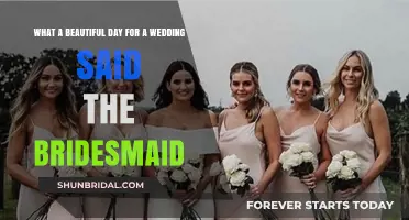 A Beautiful Day for a Wedding: Bridesmaid's Joyful Reflection