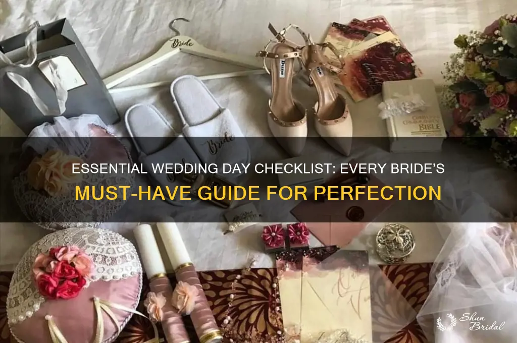 what a bride needs for her wedding day