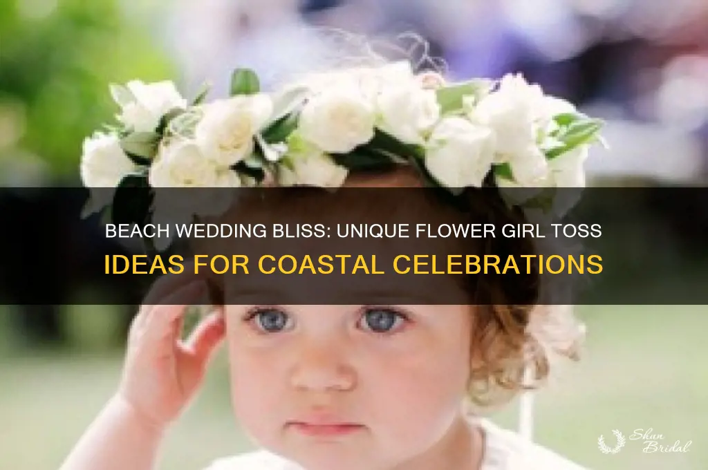 what a flower girl can throw on a beach wedding
