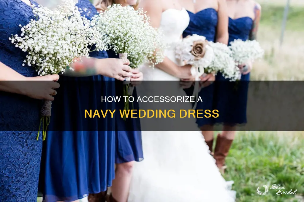 what accessories to wear with navy dress for wedding