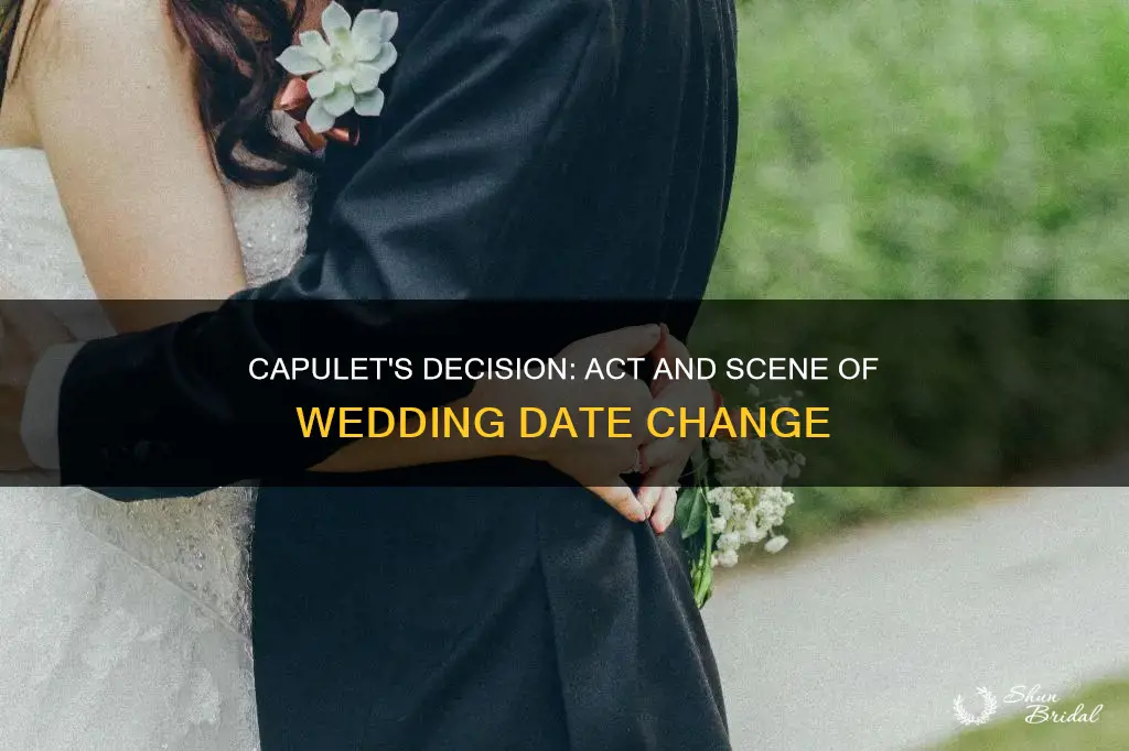 what act and scene does capulet change the wedding date