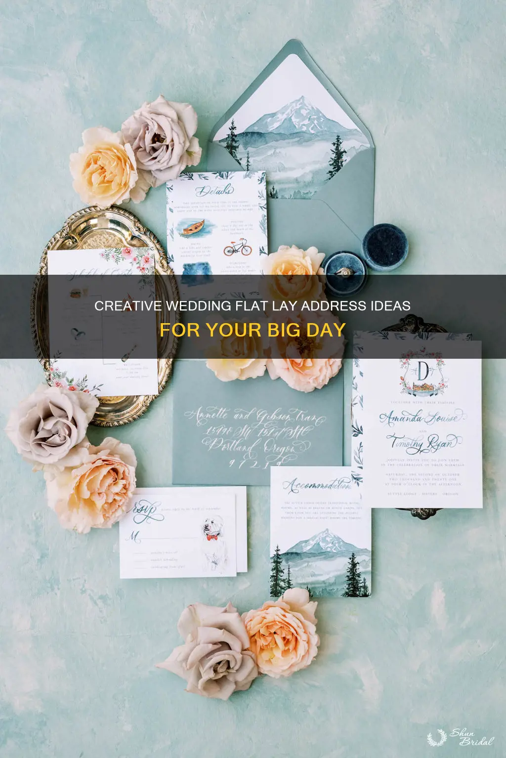 what address do you use for a wedding flat lay