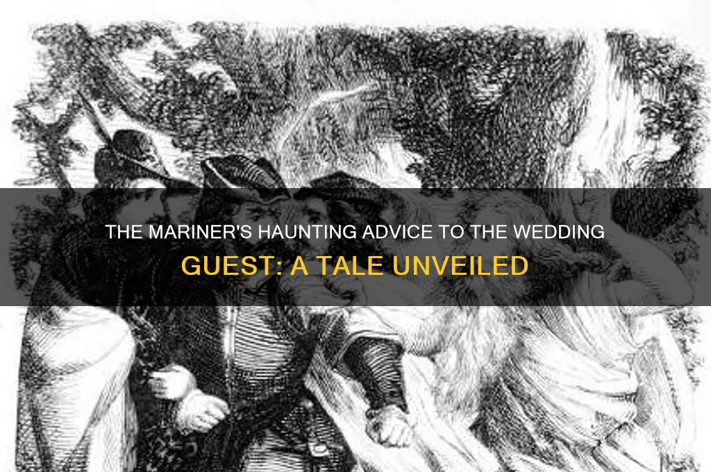 what advice does the mariner give to the wedding guest