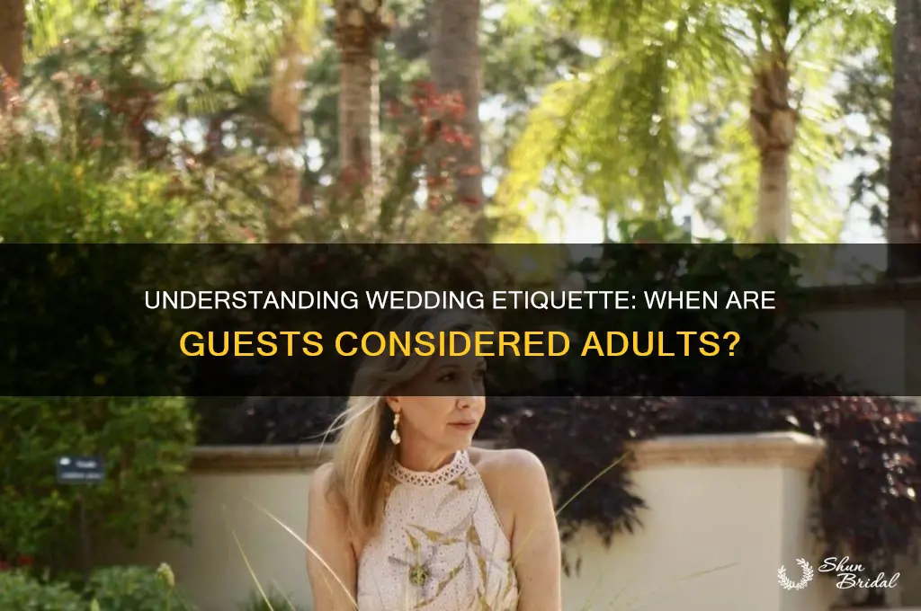 what age is considered a guest at a wedding