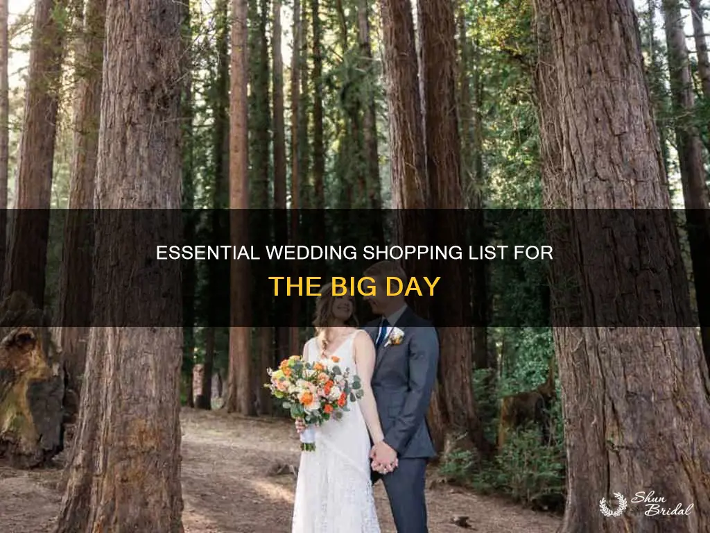 what all do I need to buy for my wedding