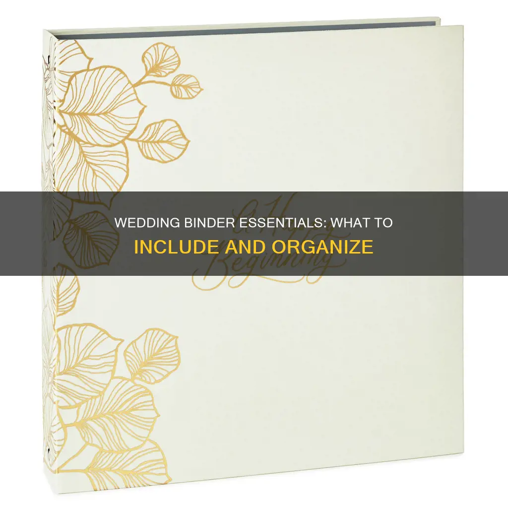 what all needs to be in a wedding binder