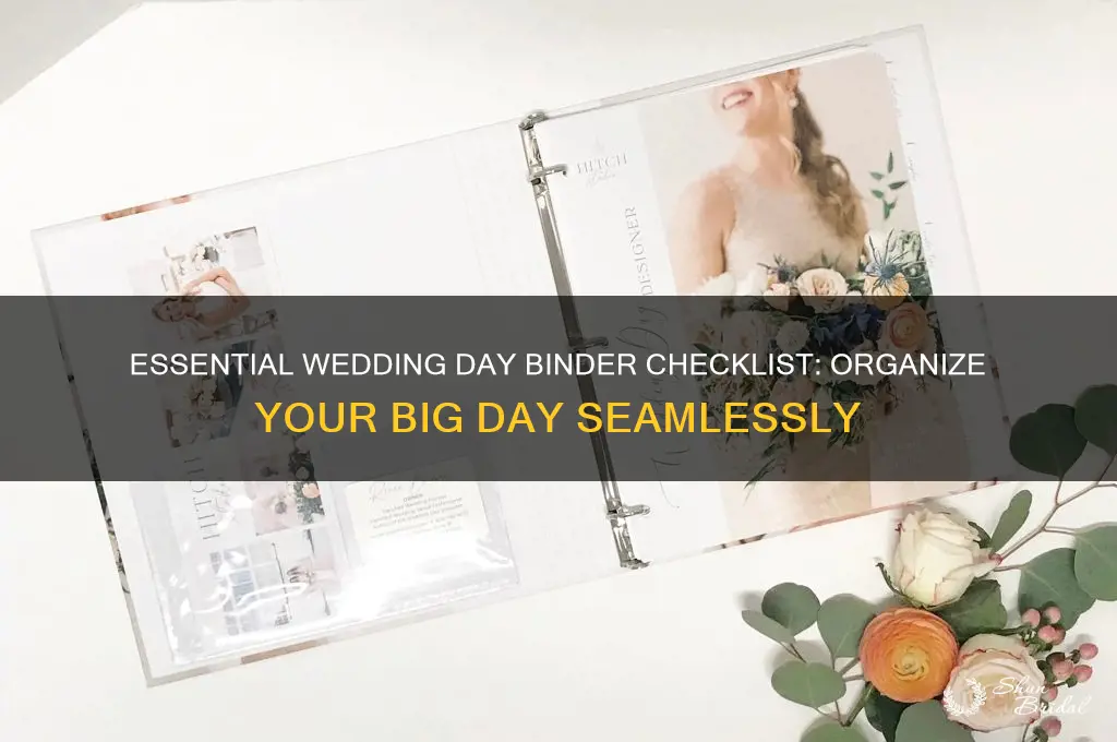 what all to include in wedding day binder