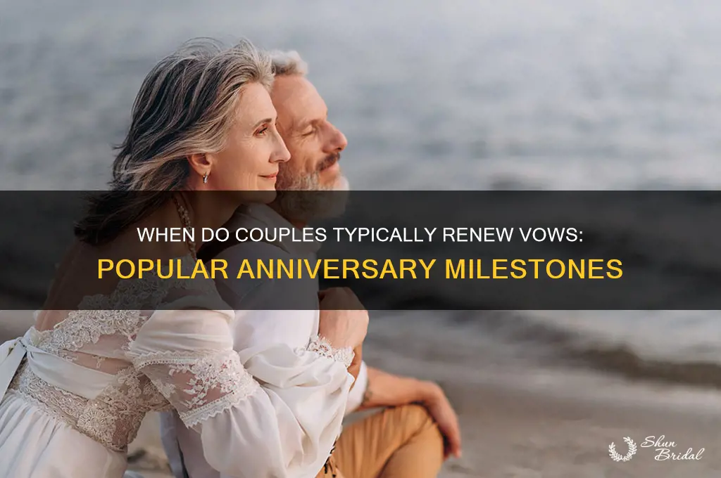 what anniversary do most renew your vows