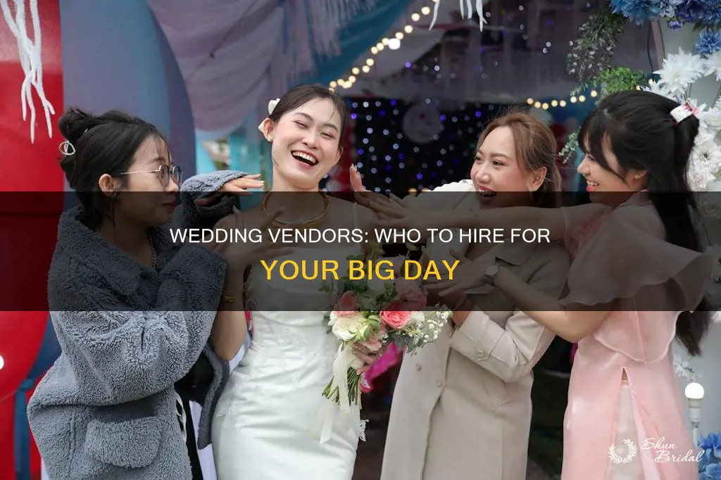 what are all the vendors you need for a wedding