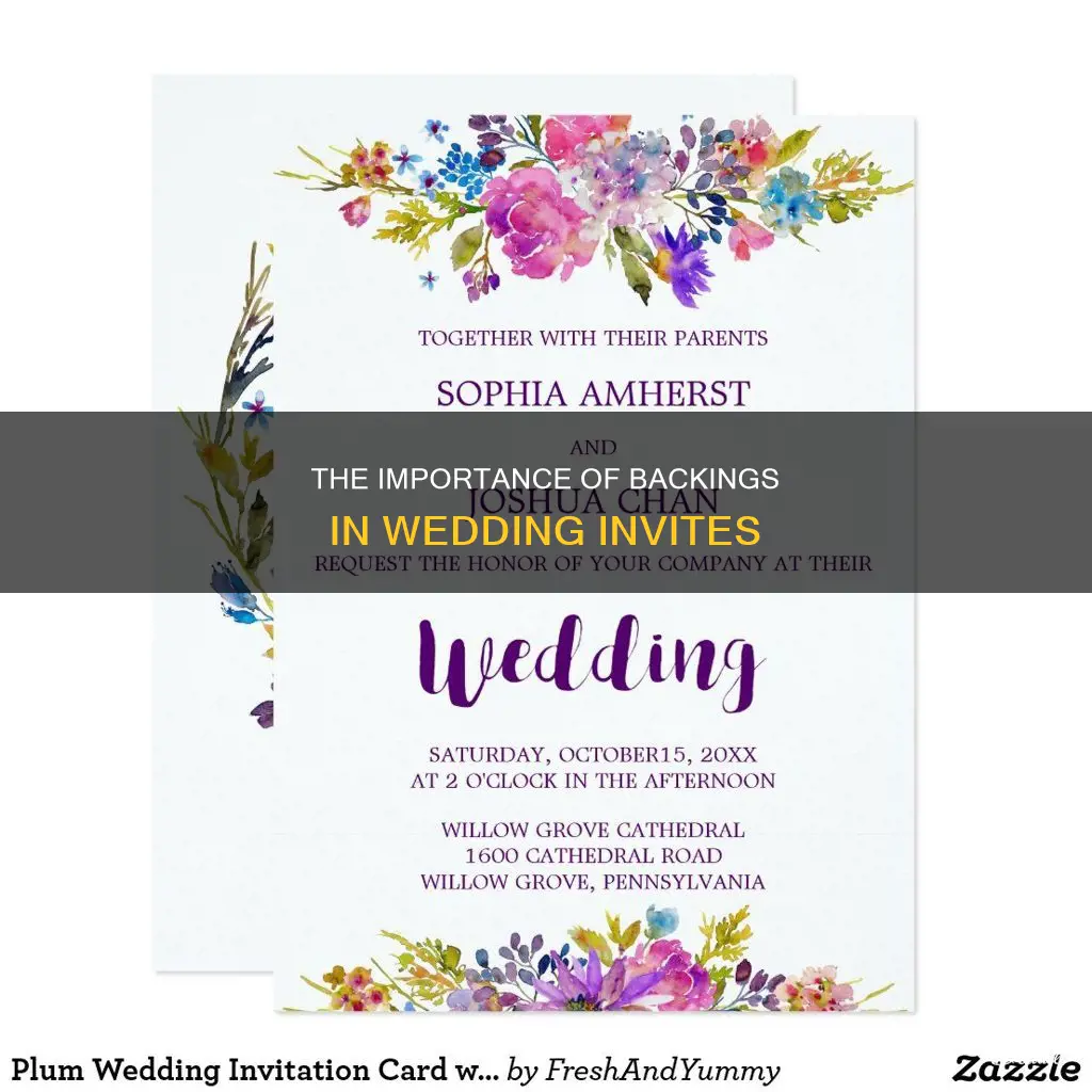 what are backings in wedding invitations