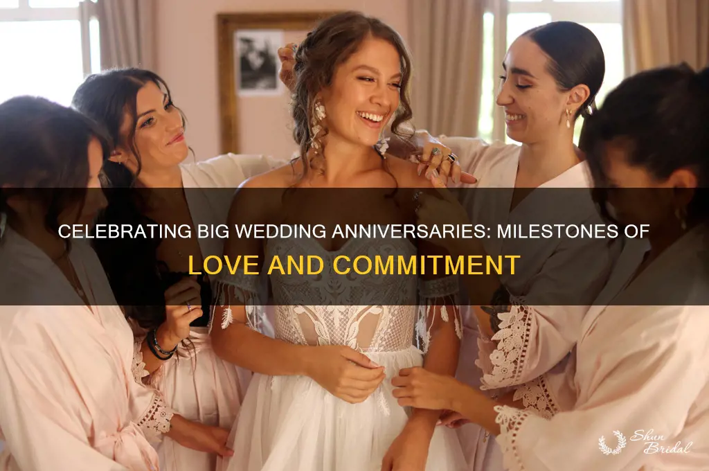 what are big wedding anniversaries