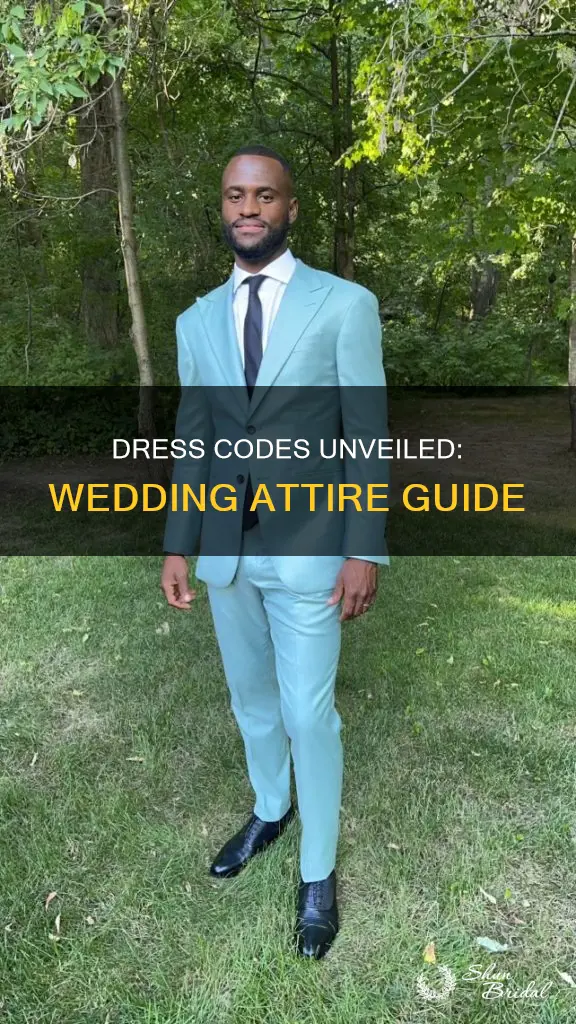 what are different dress codes for weddings