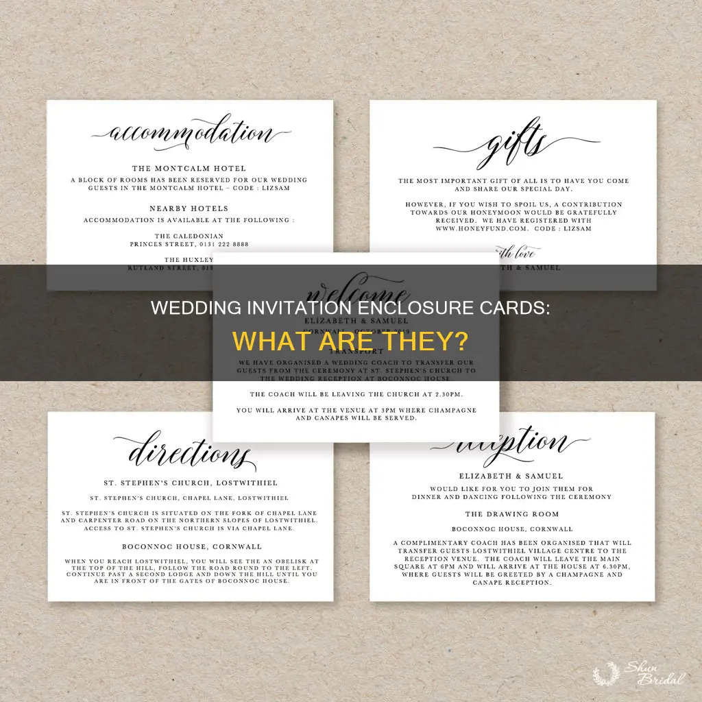 what are enclosure cards for wedding invitations