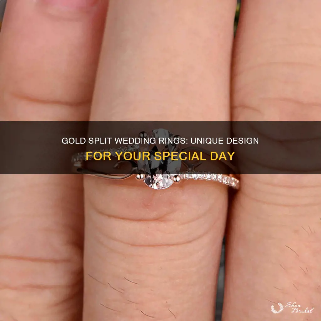 what are gold split wedding rings