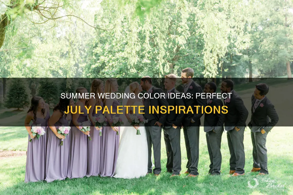 what are good wedding colors for july