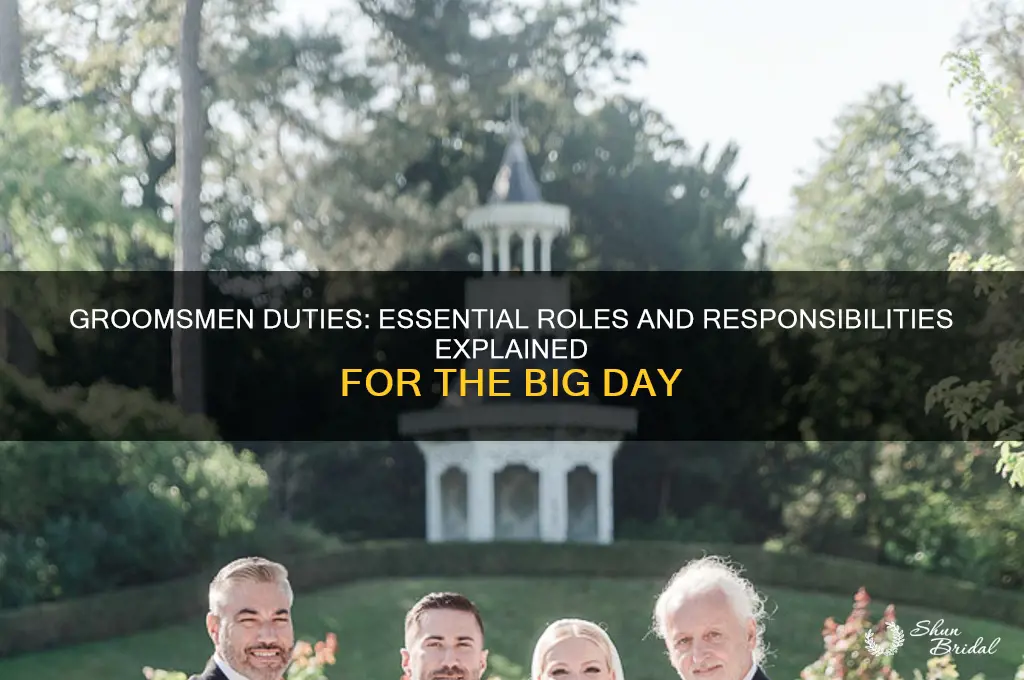 what are groomsmen supposed to do
