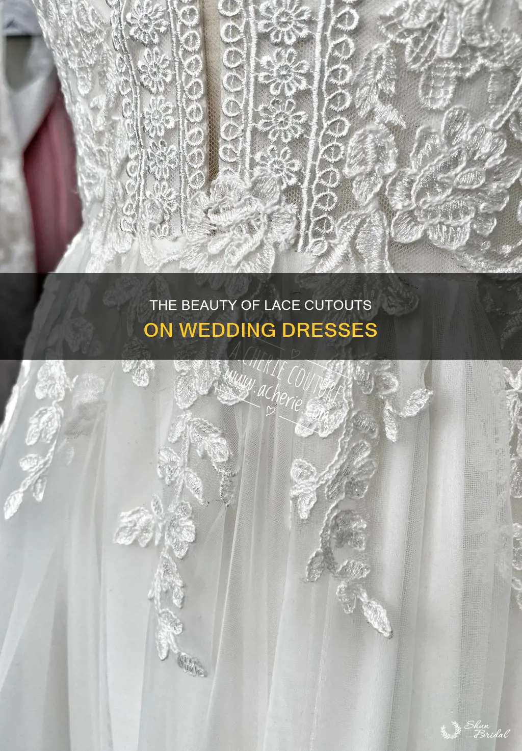 what are lace cutouts on wedding dress
