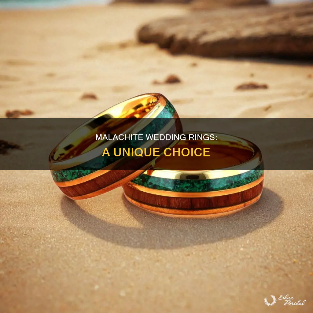 what are malachite wedding rings
