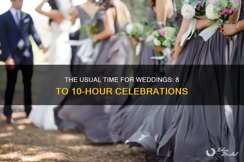 what are normal wedding times