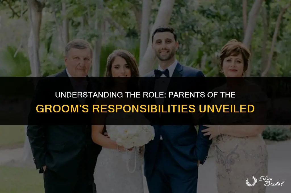 what are parents of the groom responsible for