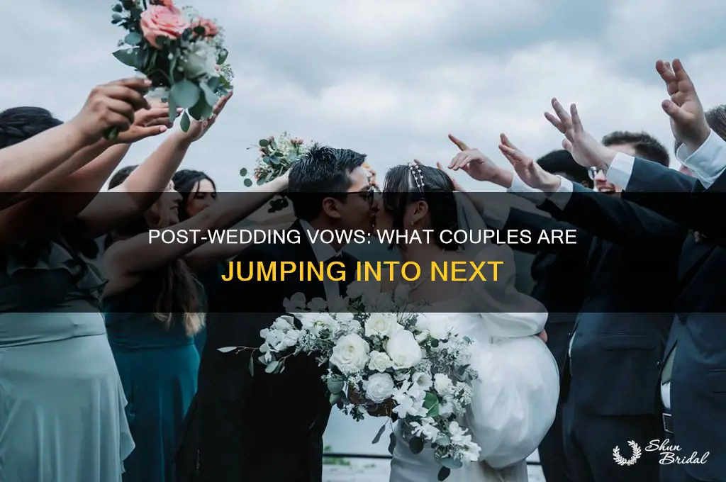 what are people hopping over after their wedding vows