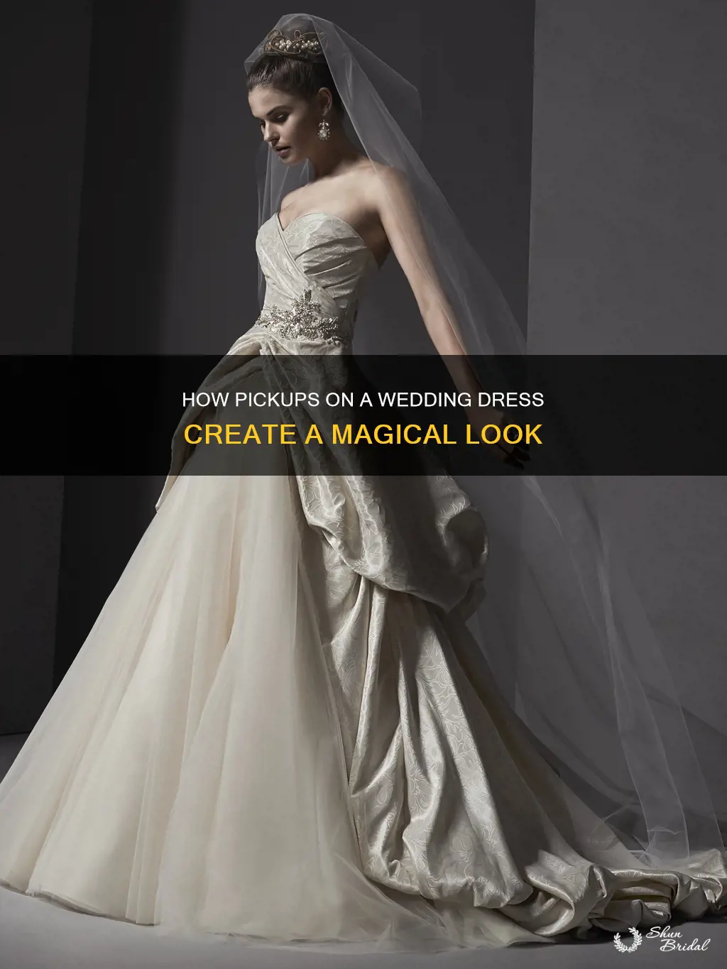 what are pickups on a wedding dress
